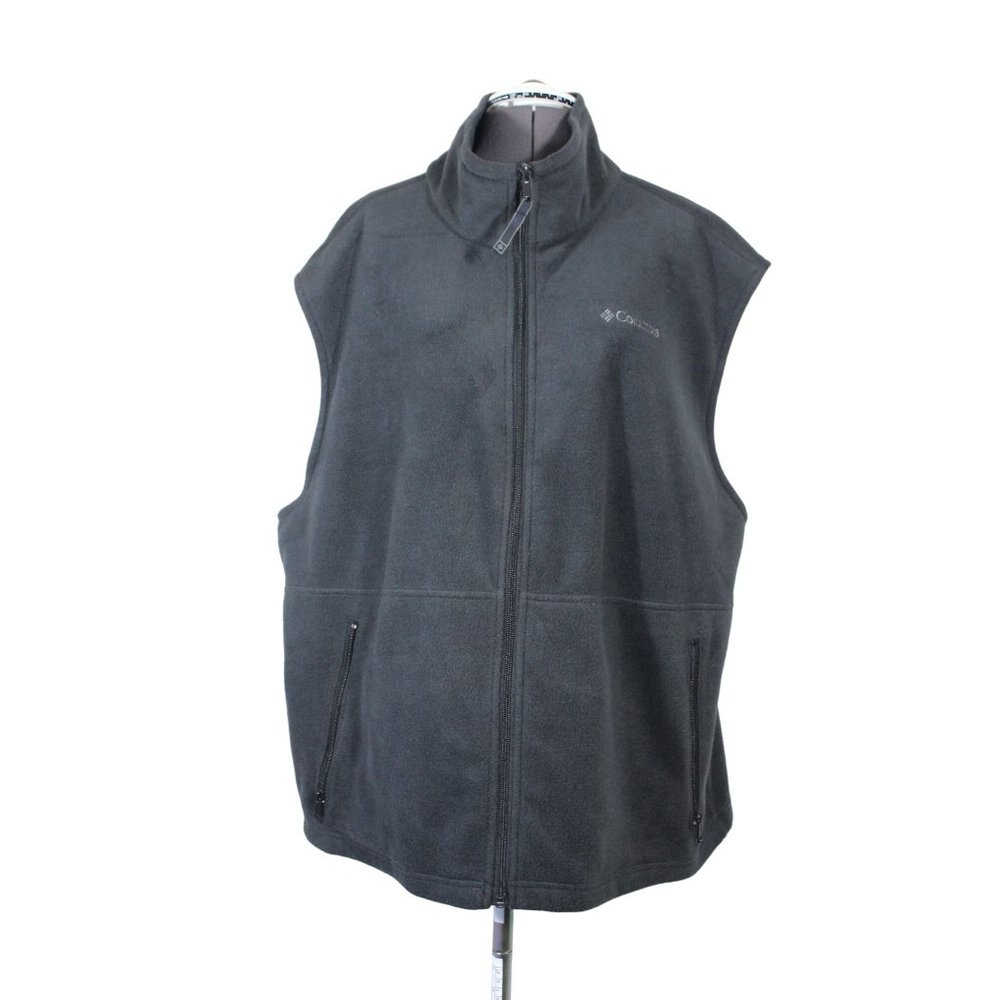 Columbia men's full zip‎ mock neck performance fleece vest XXL